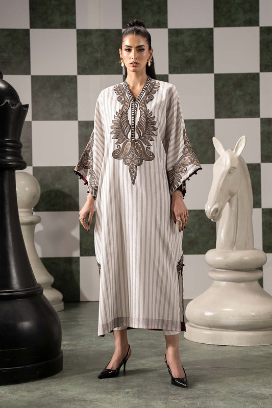 Maria B | Eid Collection 26 | 2 Piece Embroidered Striped Cotton Suit