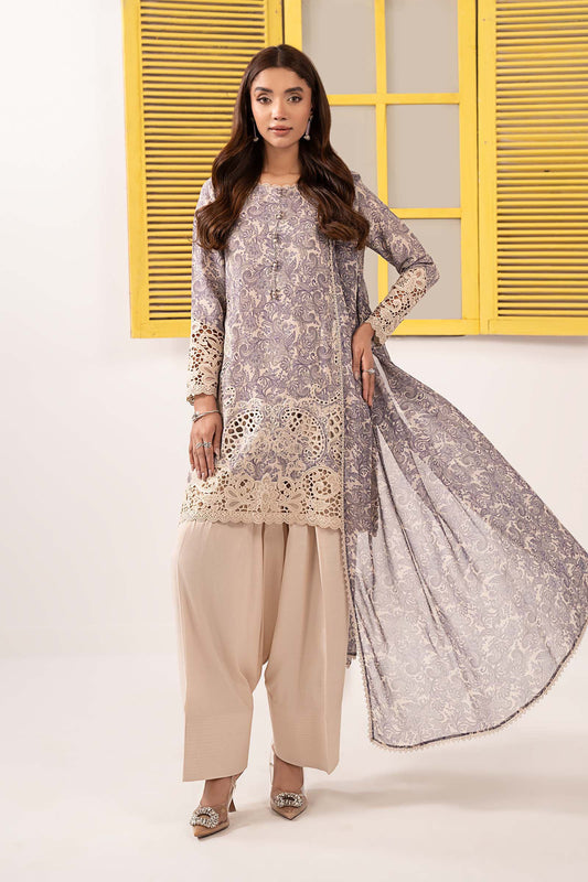 Maria B | Eid Collection 26 | 3 Piece Embroidered Silk Suit