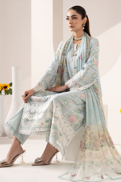 Maria B | Eid Collection 26 | 3 Piece Embroidered Paper Silk Suit