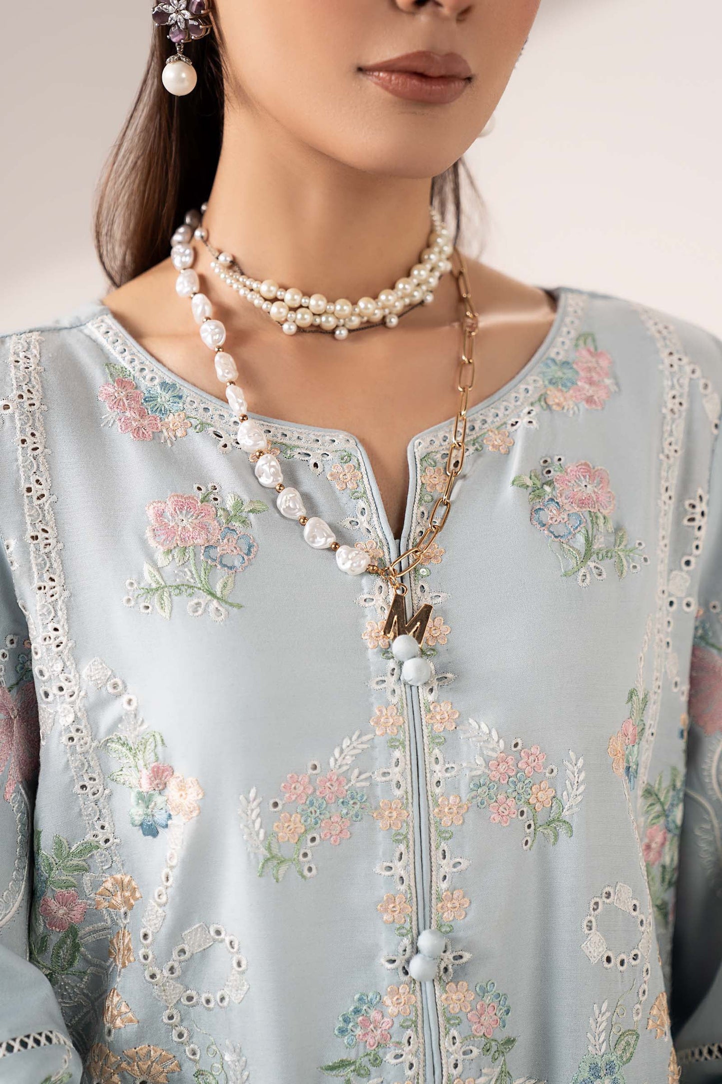 Maria B | Eid Collection 26 | 3 Piece Embroidered Paper Silk Suit