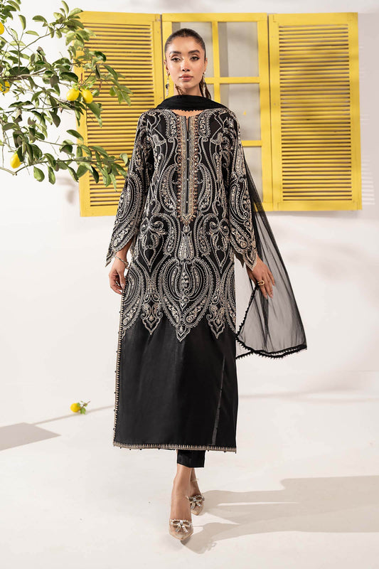 Maria B | Eid Collection 26 | 3 Piece Embroidered Raw Silk Suit