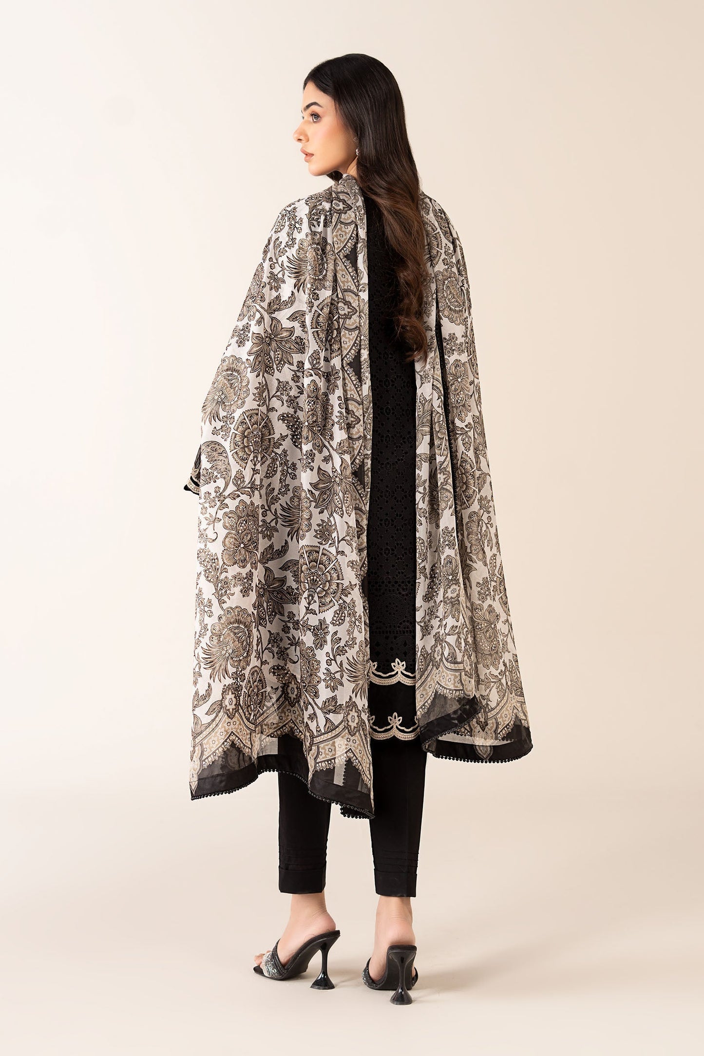 Maria B | Pre Fall Dresses | 3 Piece Embroidered Chiffon Suit BB