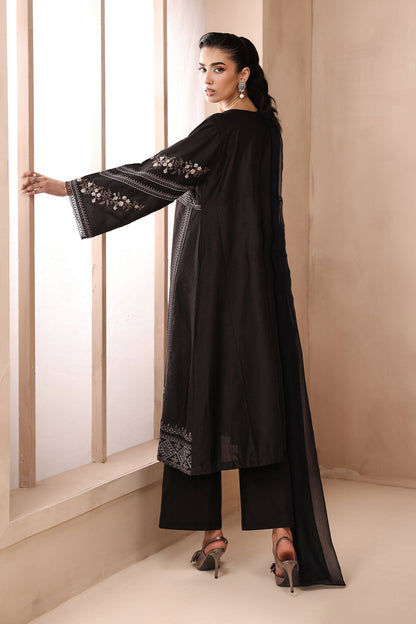 Maria B | Pre Fall Dresses | 3 Piece Embroidered Dobby Suit Black2