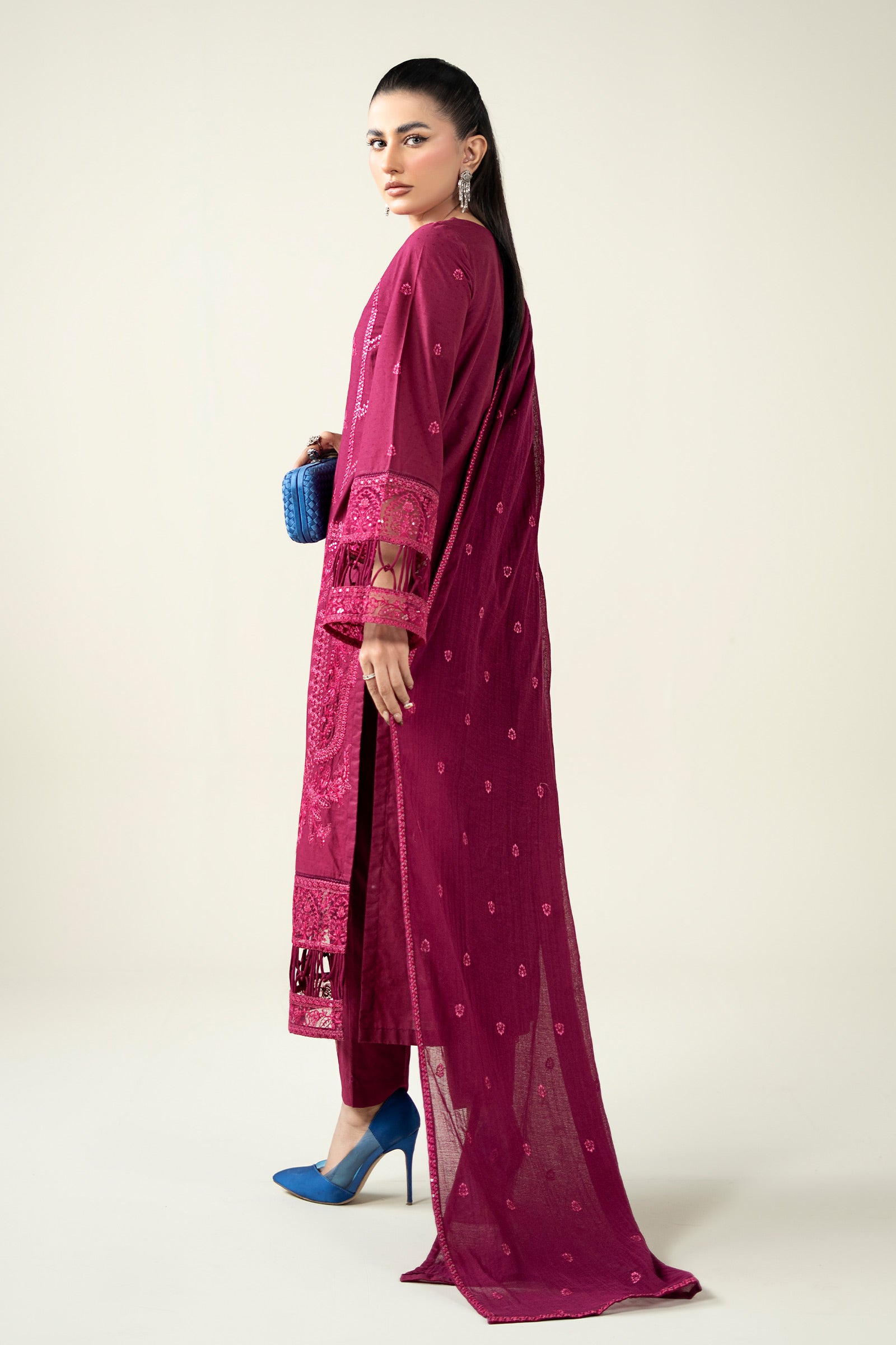 Maria B | Pre Fall Dresses | 3 Piece Embroidered Dobby Suit PP