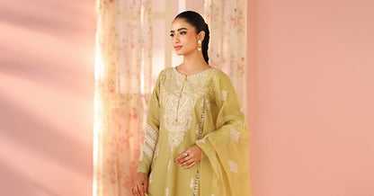 Maria B | Luxury Winter Pret 25 | DW-PF25-34-Light Green