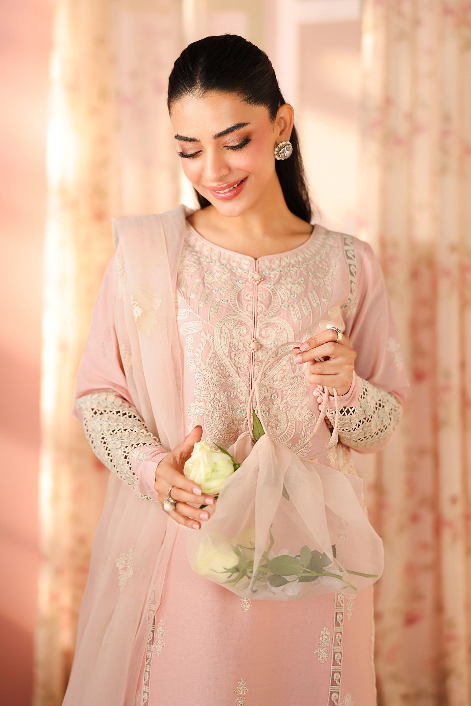 Maria B | Pre Fall Dresses | 3 Piece Embroidered Dobby Suit DD