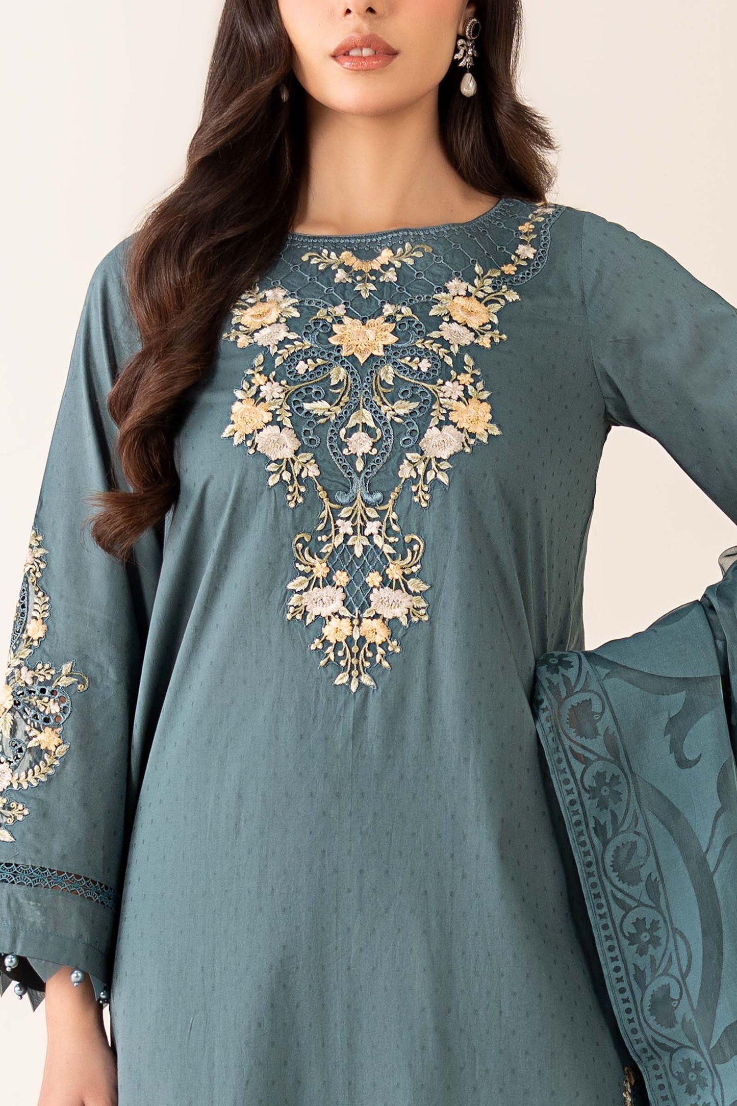 Maria B | Luxury Winter Pret 25 | DW-PF25-03-Tea