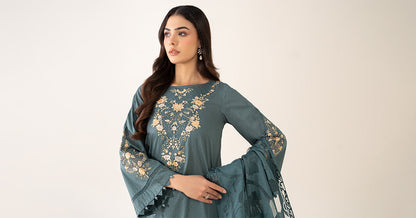 Maria B | Luxury Winter Pret 25 | DW-PF25-03-Tea