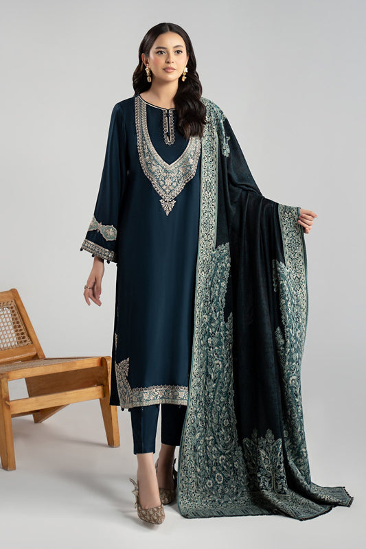 Maria B | Eid Collection 26 | 3 Piece Embroidered Marina Twill  Suit