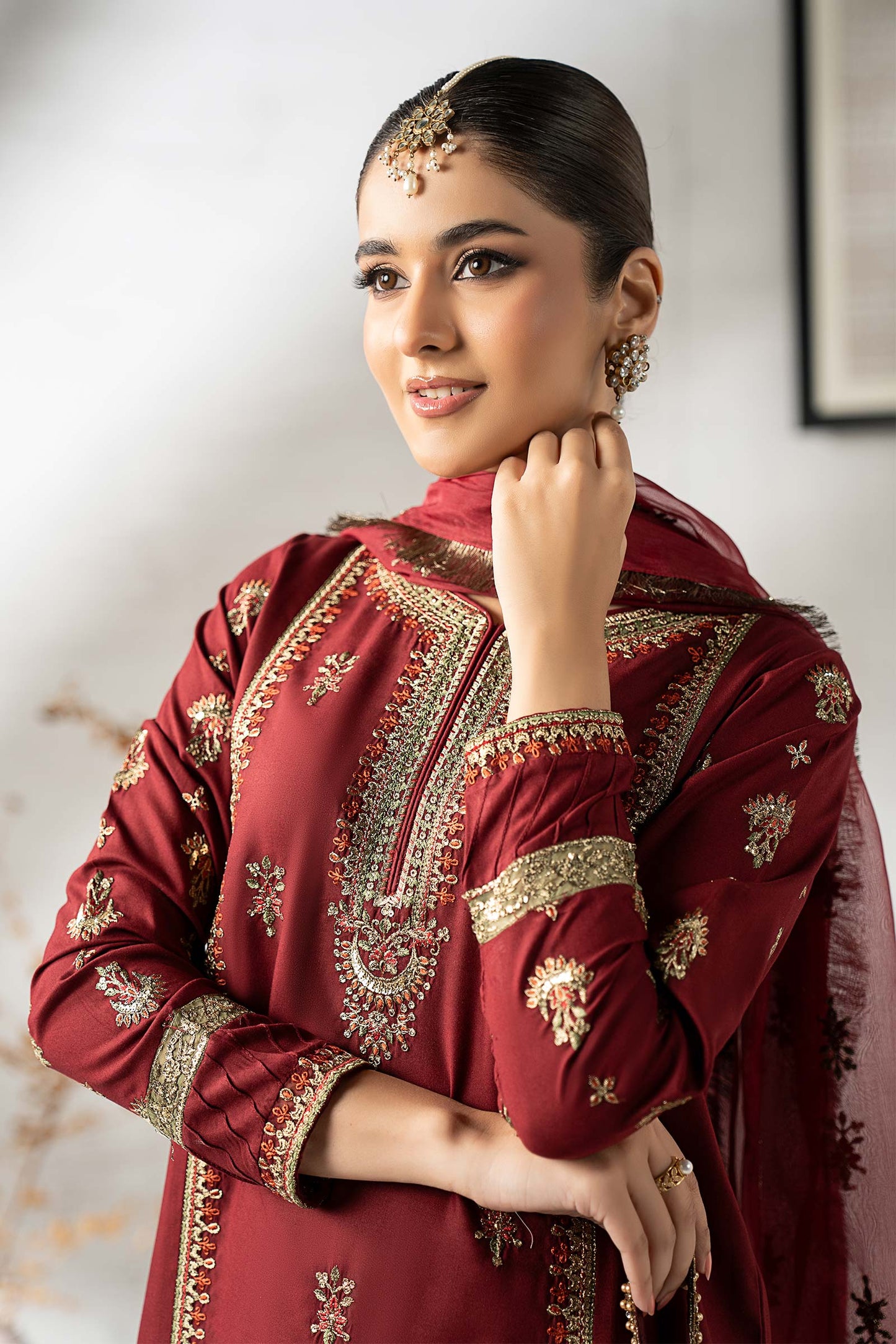 Maria B | Pre Fall 25 | DW-W24-25R1-Maroon