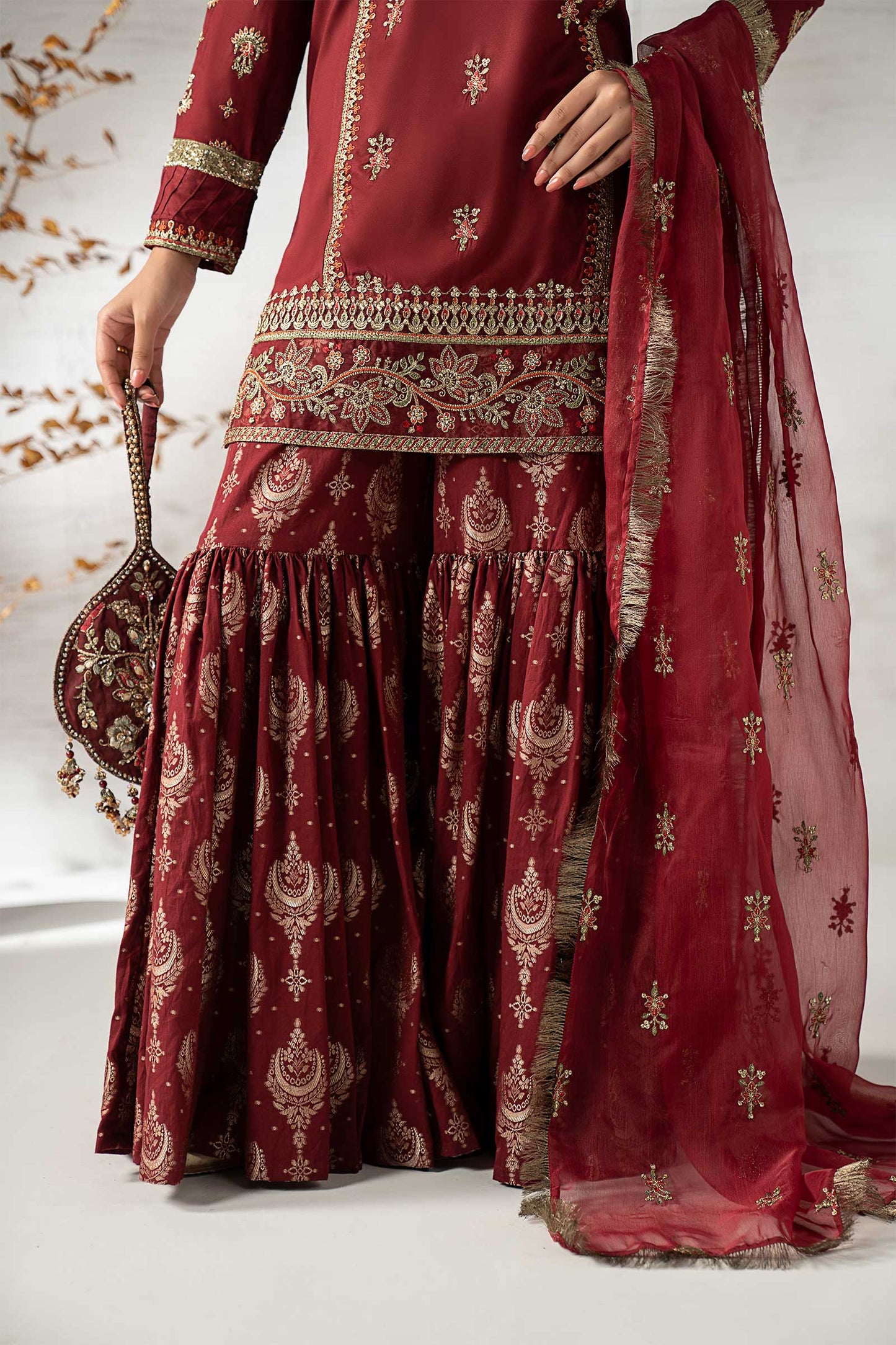 Maria B | Pre Fall 25 | DW-W24-25R1-Maroon