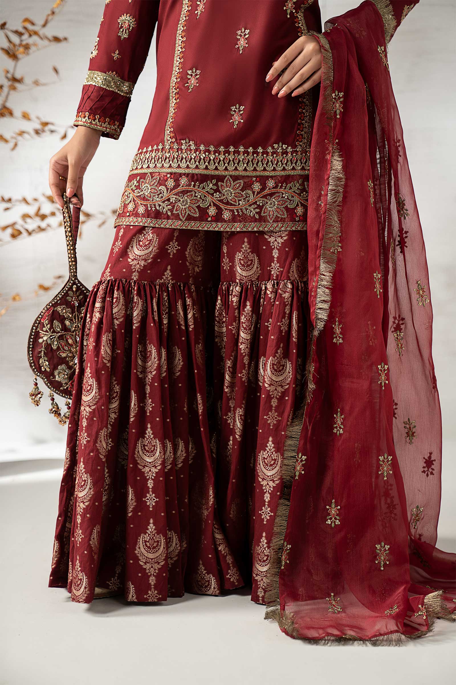 Maria B | Pre Fall 25 | DW-W24-25R1-Maroon