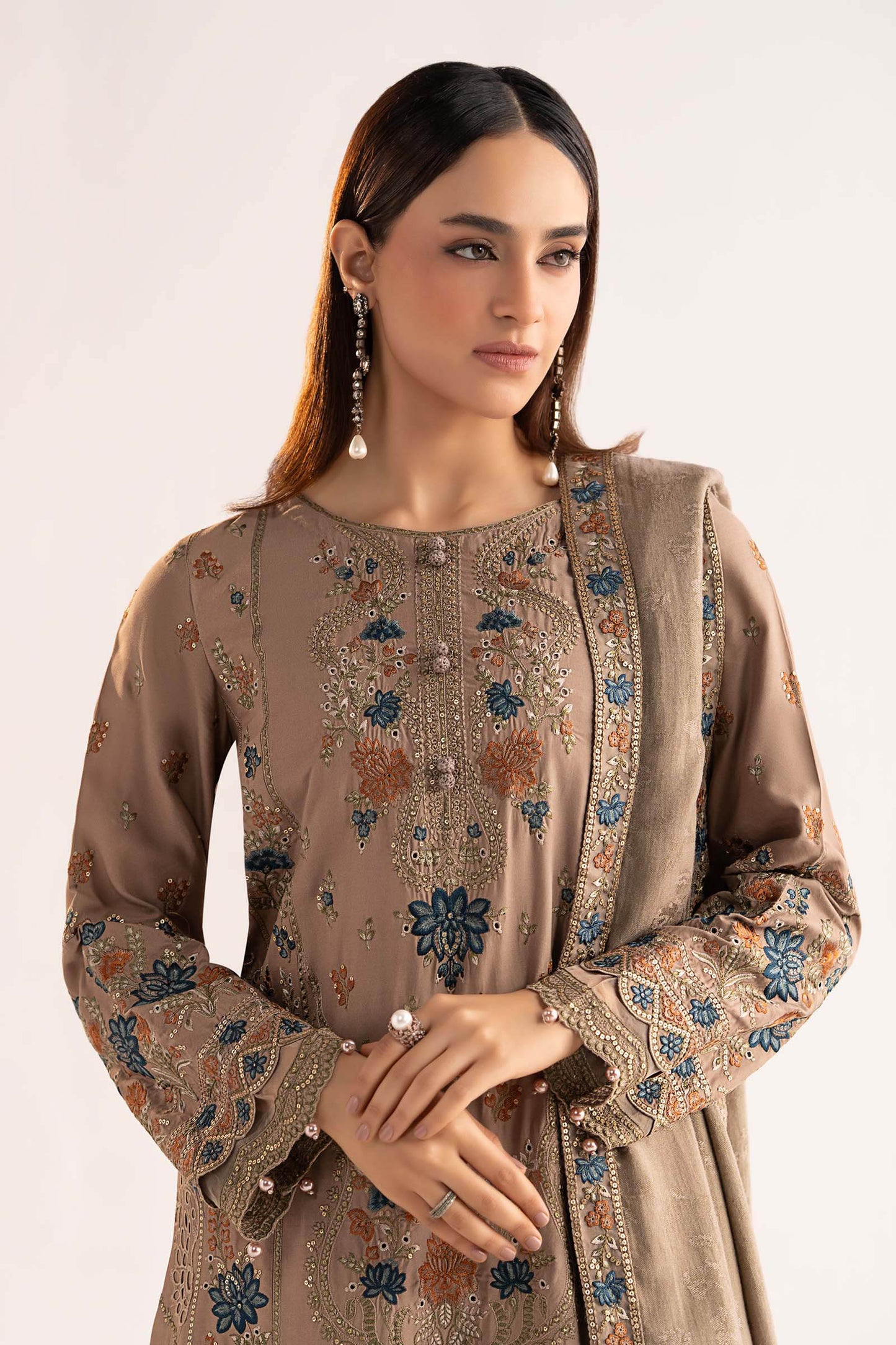 Maria B | Eid Collection 26 | 3 Piece Embroidered Linen Suit