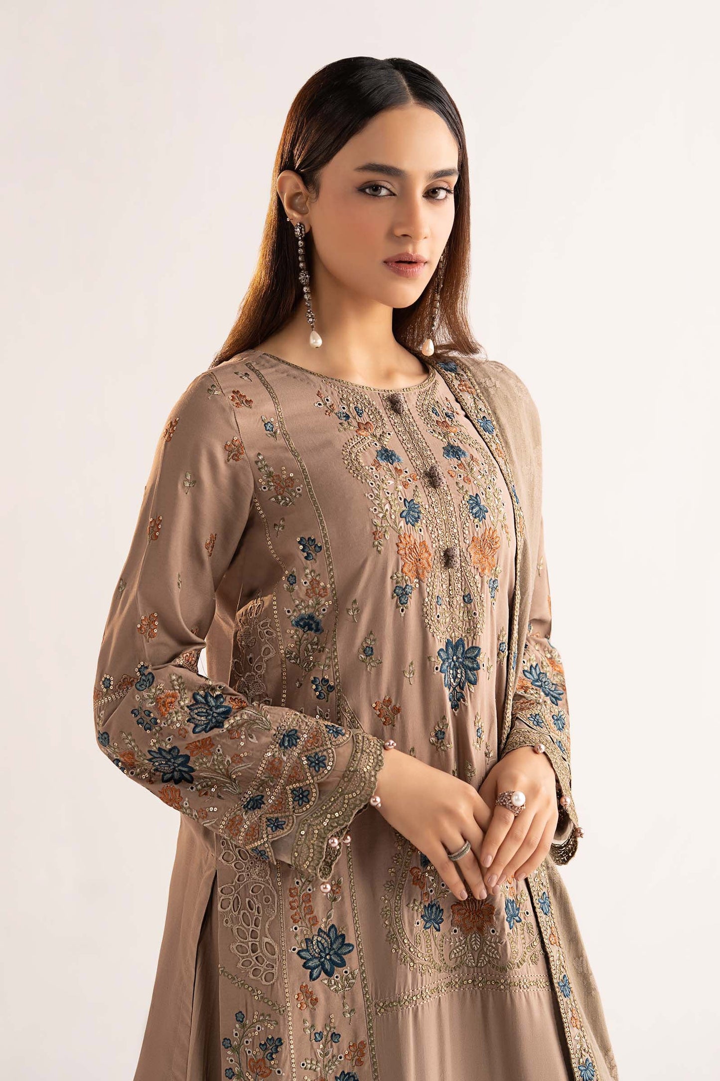 Maria B | Eid Collection 26 | 3 Piece Embroidered Linen Suit