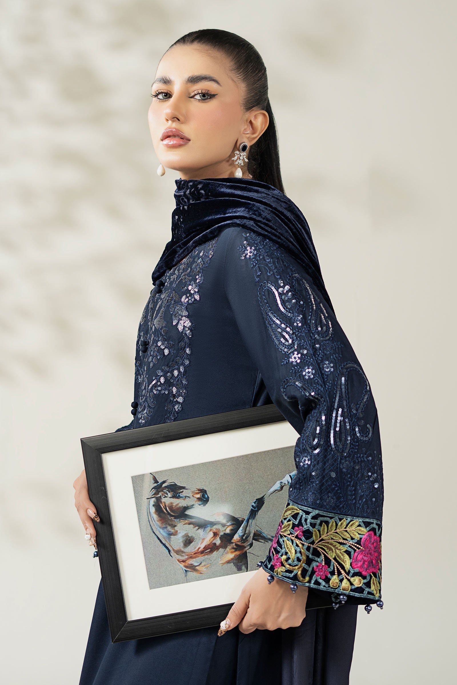 Maria B | Luxury Winte r Pret 25 |DW-W25-20-Blue