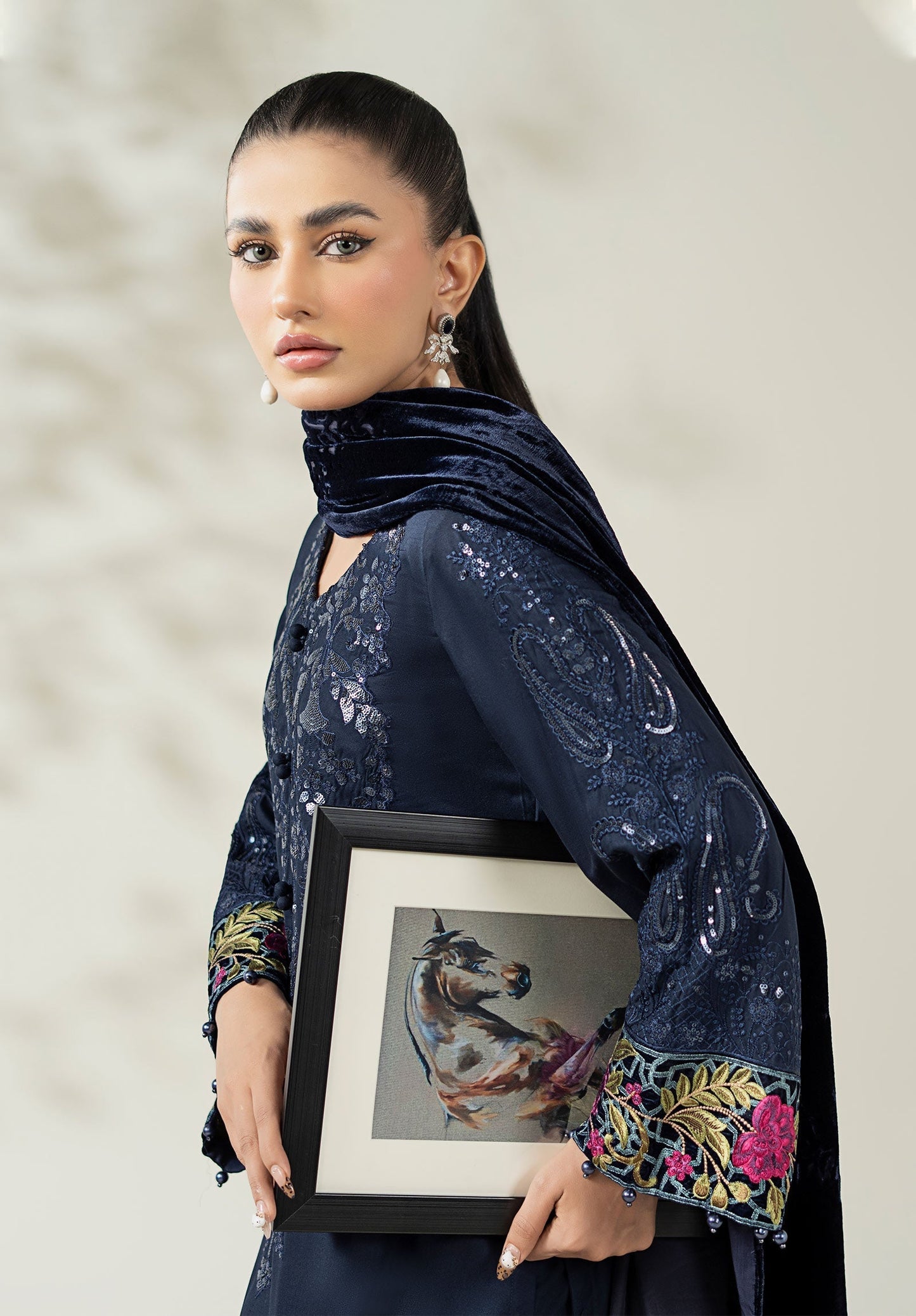 Maria B | Luxury Winte r Pret 25 |DW-W25-20-Blue