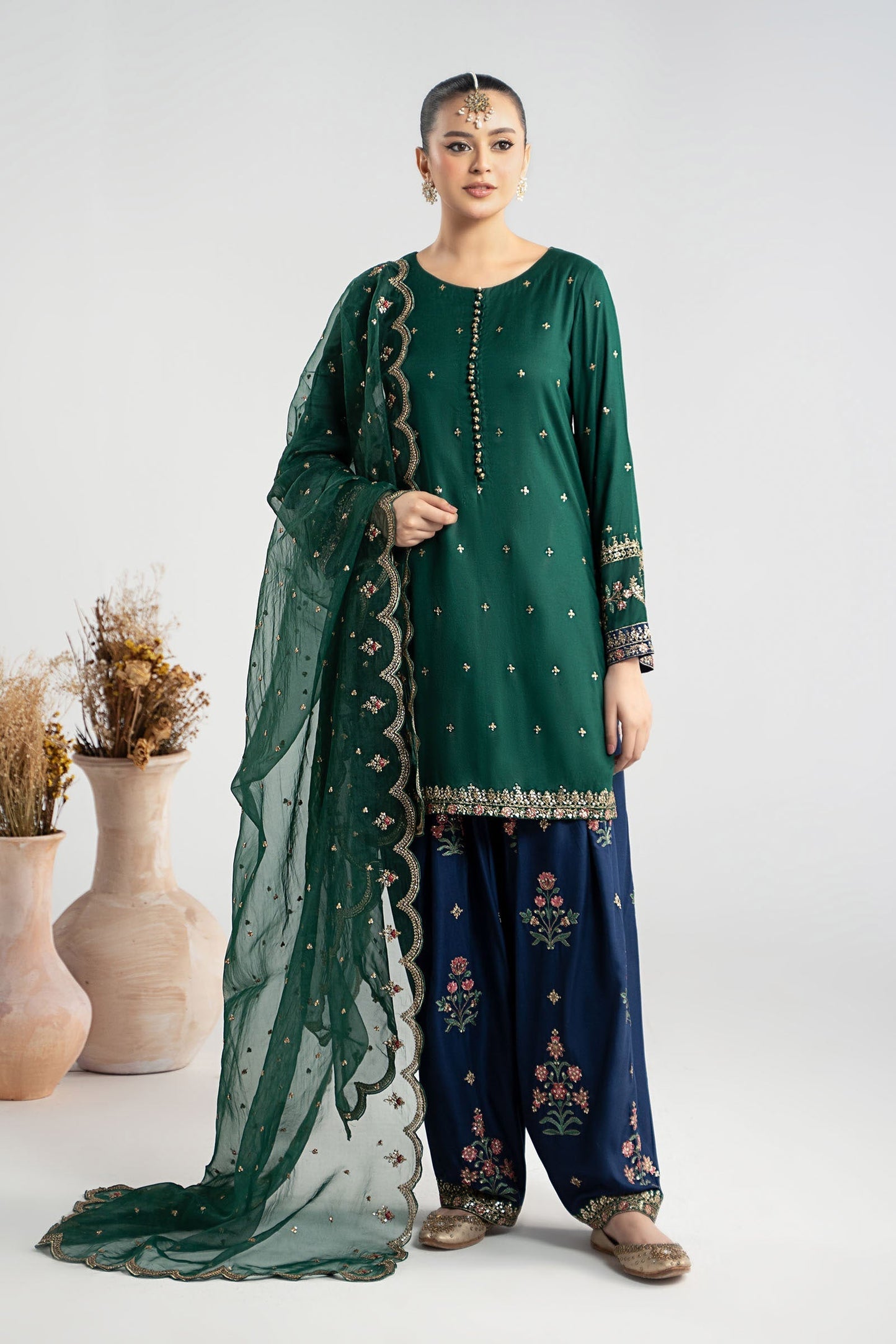 Maria B | Luxury Winter Pret 25 | DW-W25-27-Green