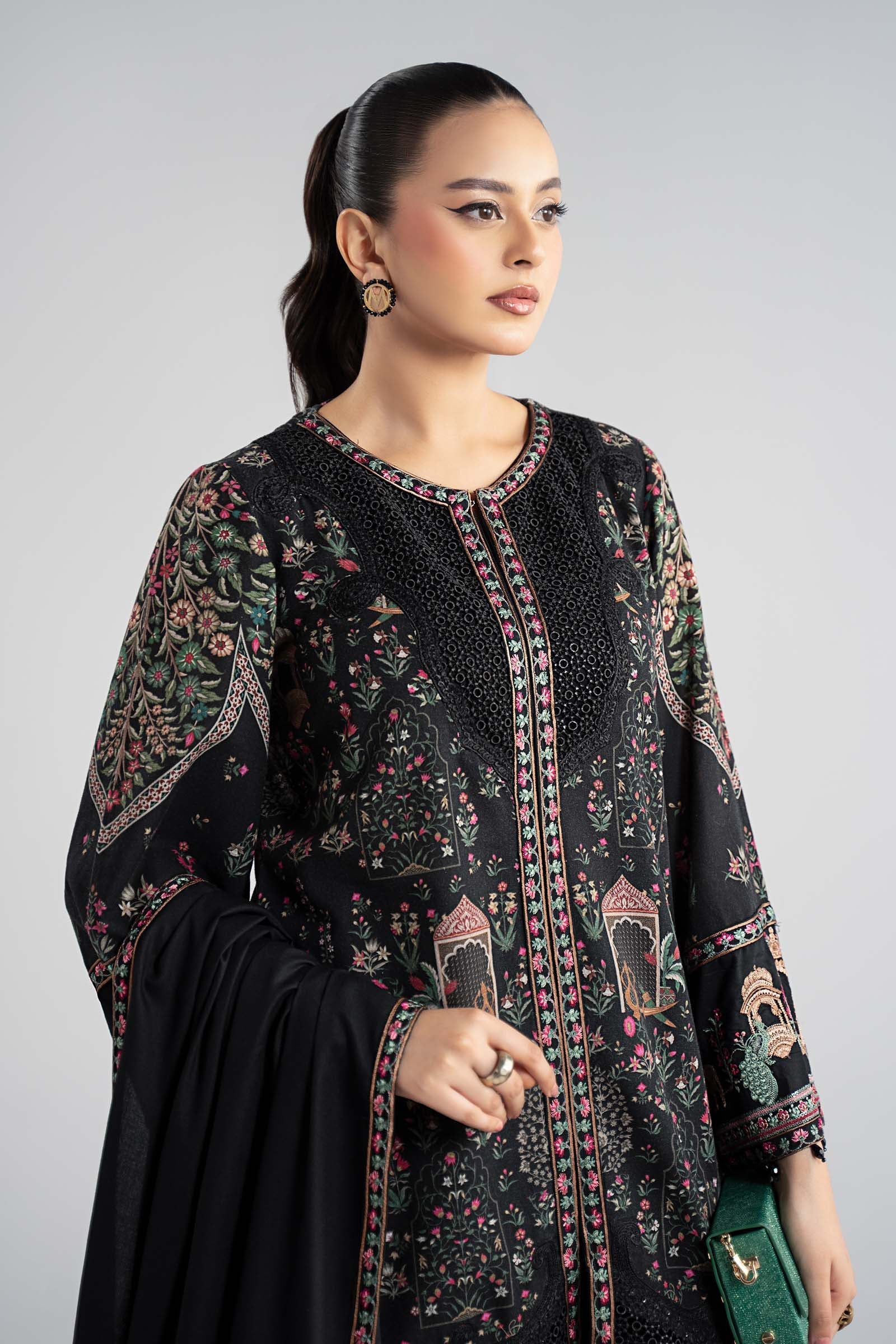 Maria B | Pre Fall Dresses | 3 Piece Embroidered Khaddar Suit ZF