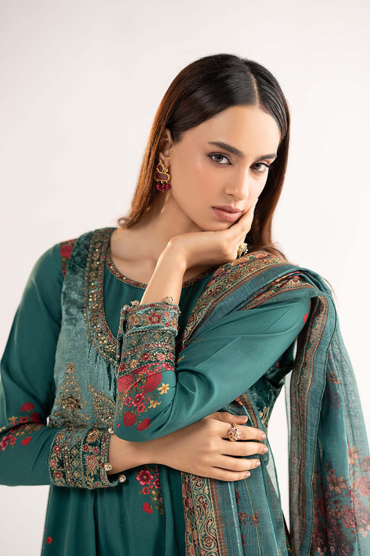 Maria B | Eid Collection 26 | 3 Piece Embroidered Linen Suit