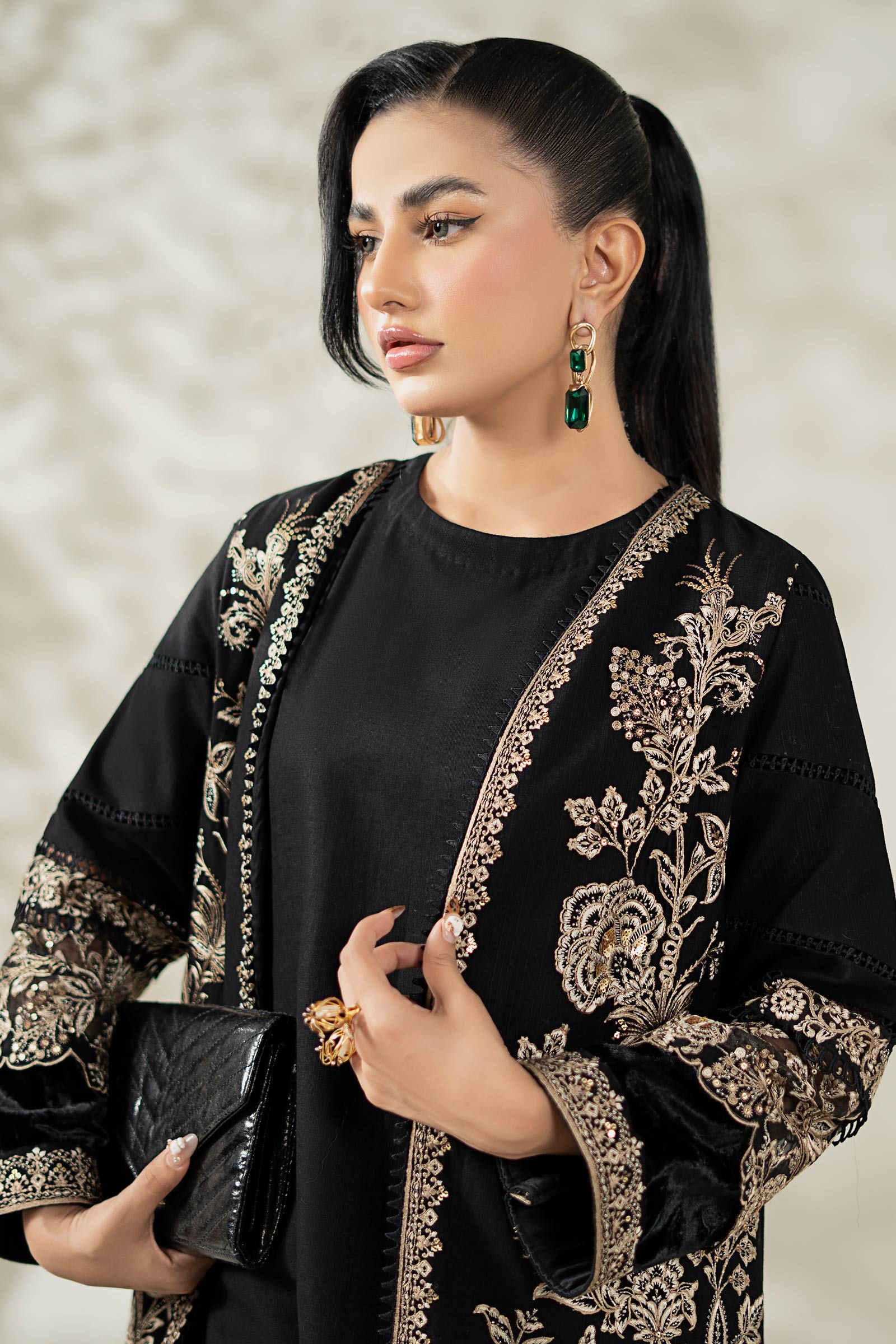 Maria B | Pre Fall Dresses | 3 Piece Embroidered Khaddar Suit ZG