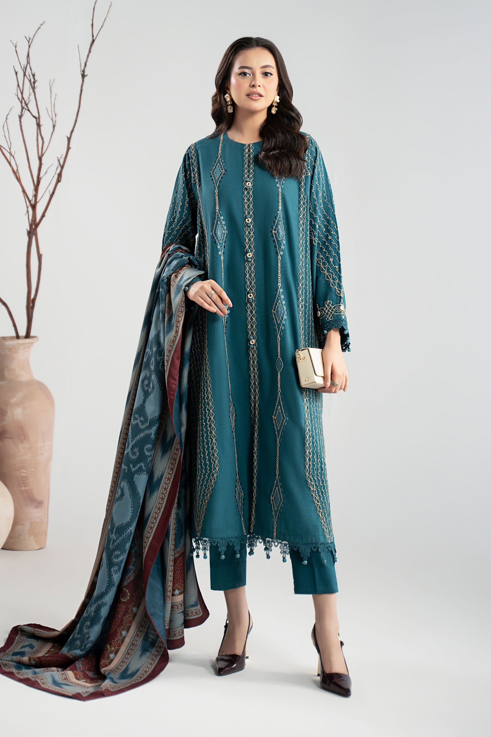 Maria B | Luxury Winter Pret 25 | DW-W25-51-Blue