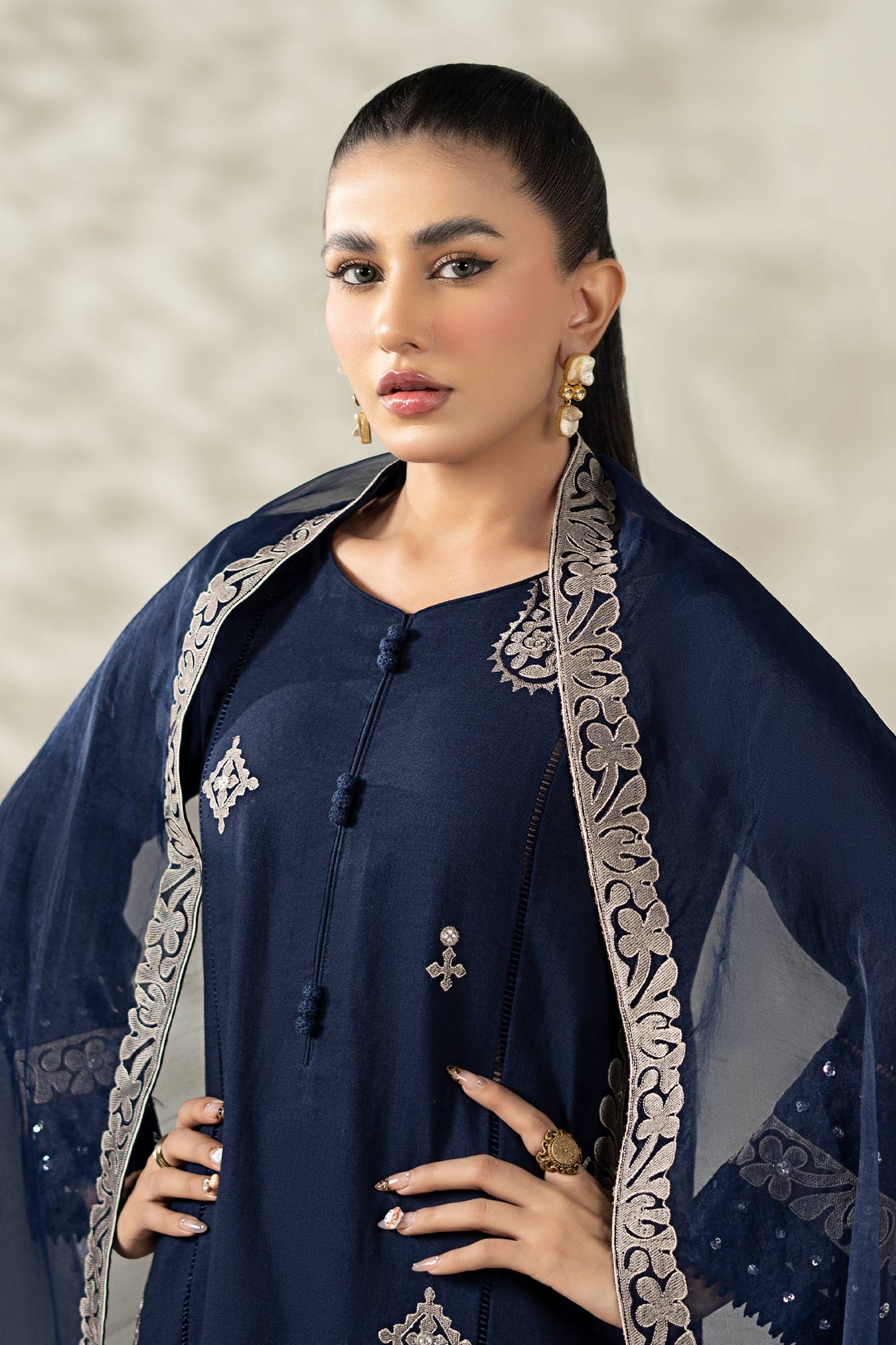 Maria B | Luxury Winter Pret 25 | DW-W25-54-Blue