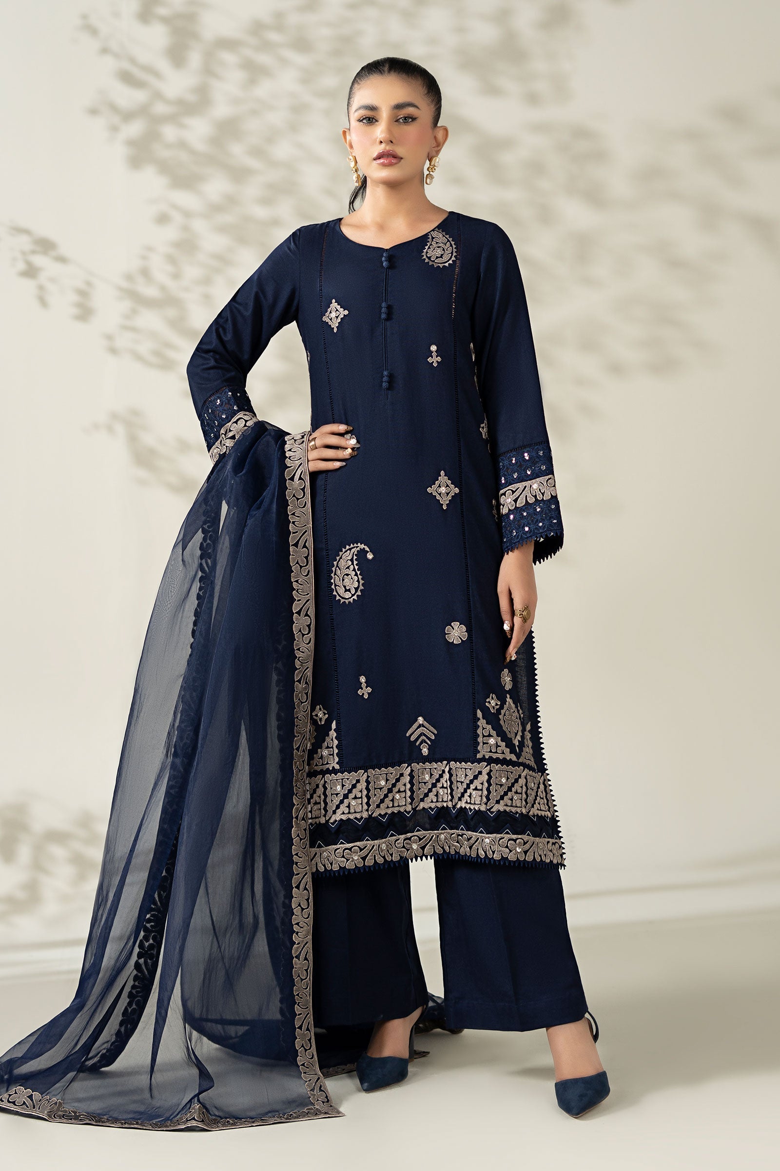 Maria B | Luxury Winter Pret 25 | DW-W25-54-Blue