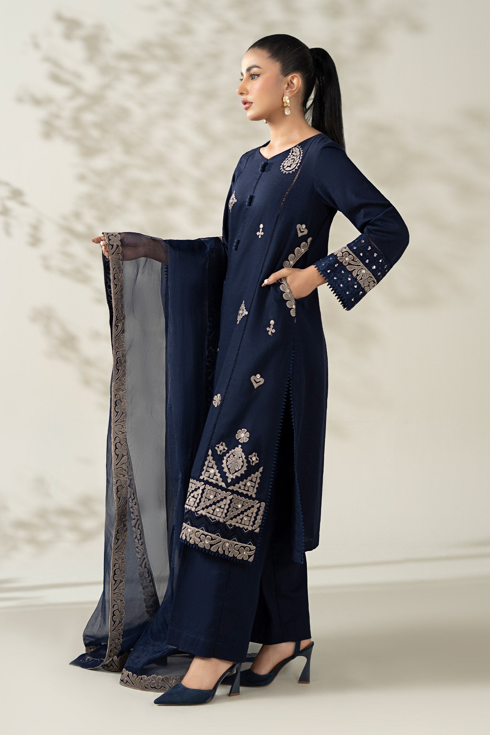 Maria B | Luxury Winter Pret 25 | DW-W25-54-Blue