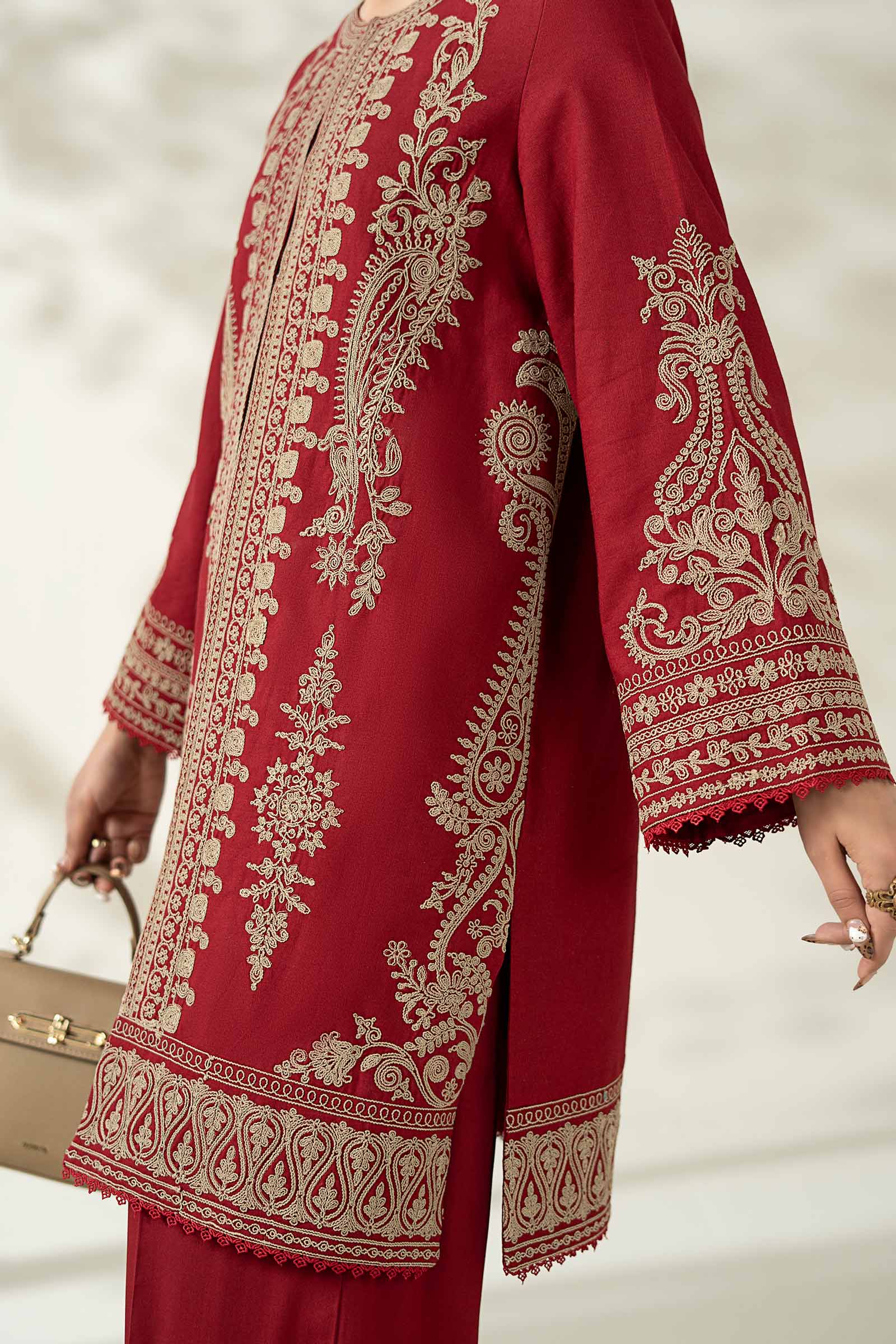 Maria B | Pre Fall Dresses | 3 Piece Embroidered Khaddar Suit ZB