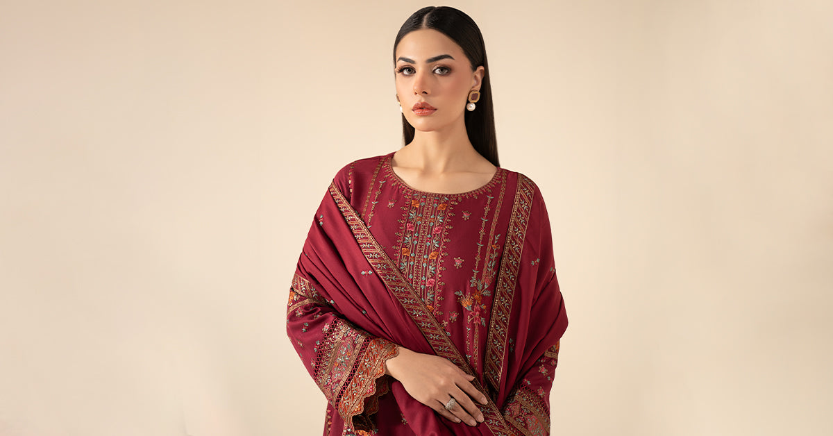 Maria B | Eid Collection 26 | 3 Piece Embroidered Linen Suit