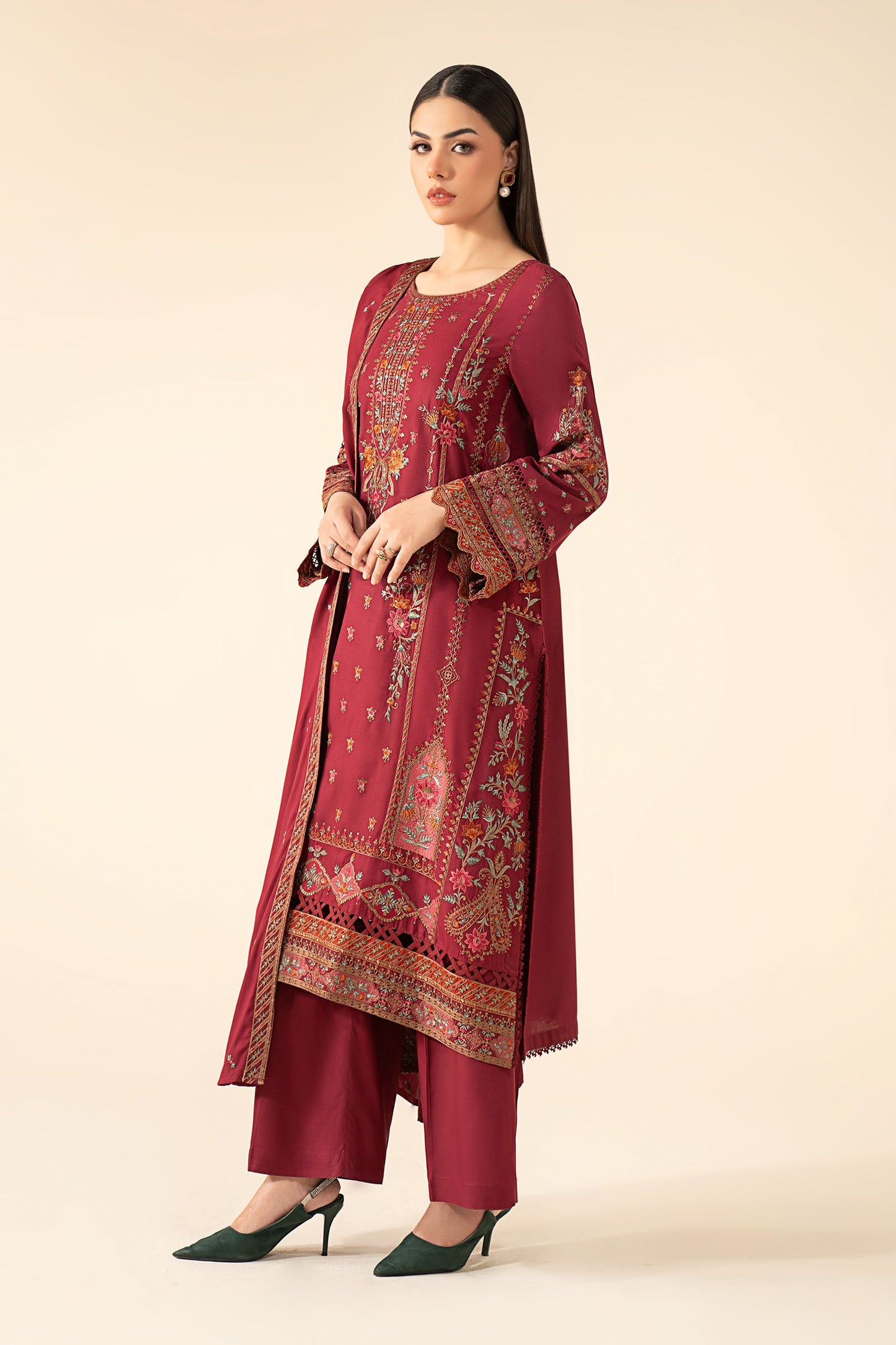 Maria B | Eid Collection 26 | 3 Piece Embroidered Linen Suit