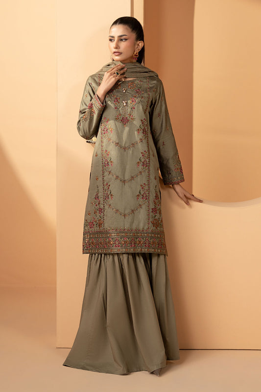 Maria B | Eid Collection 26 | 3 Piece Embroidered Double Warp Silk Suit