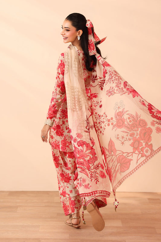Maria B | Pre Fall Dresses | 3 Piece Embroidered Lawn Suit Pink