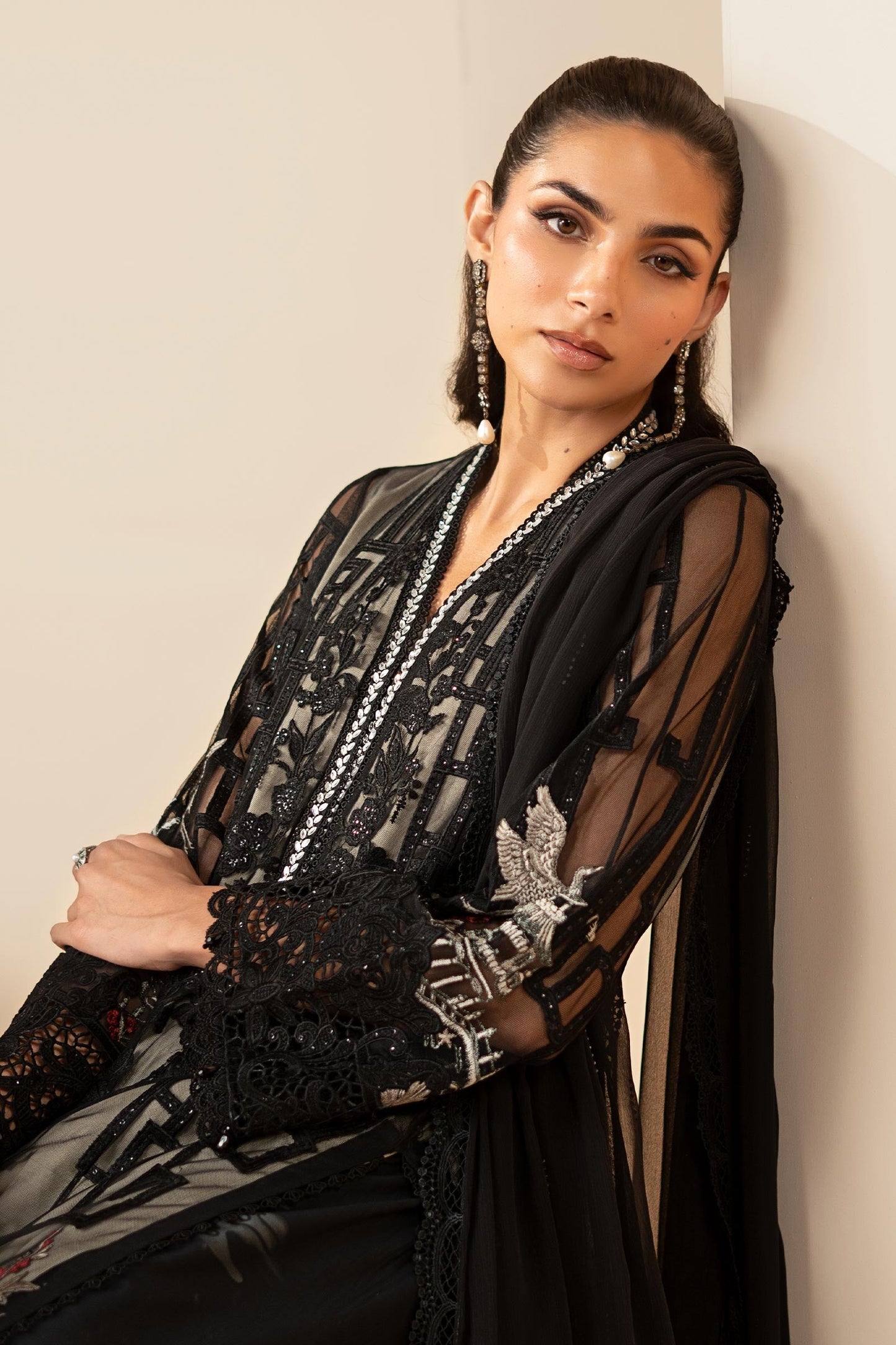 Maria B | Eid Collection 26 | 3 Piece Embroidered Net Suit