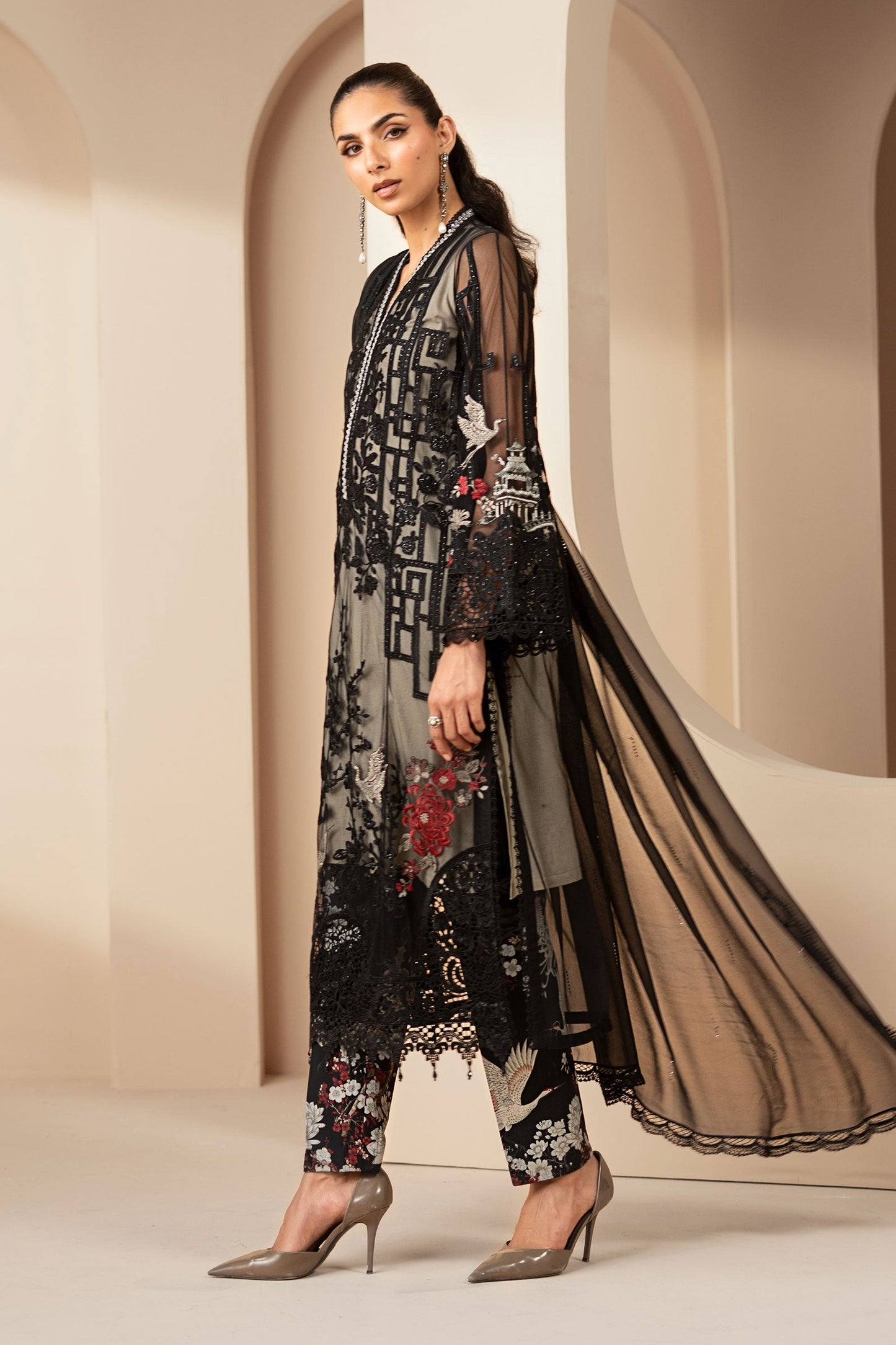 Maria B | Eid Collection 26 | 3 Piece Embroidered Net Suit