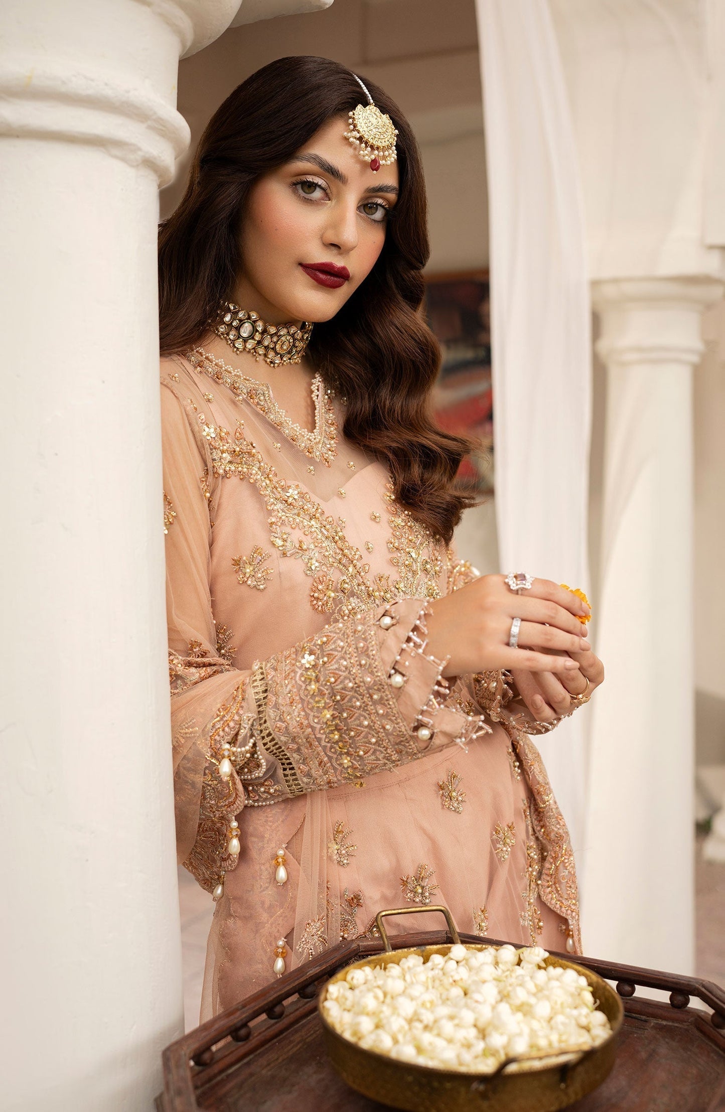 Zarin by Eleshia Embroidered Net 3Pc Suit D-02 Leena - Riwayat-e-khas