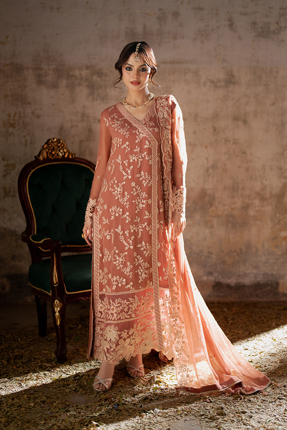 Azure | Ensembles Embroidered Formals | Dusky Bloom - House Of Anaya