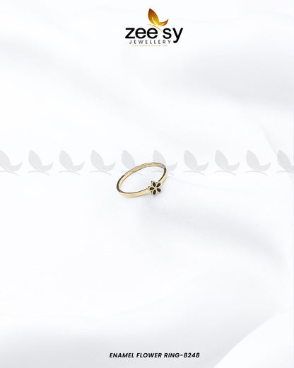 Enamel Flower Ring-8248 - Libasekhas