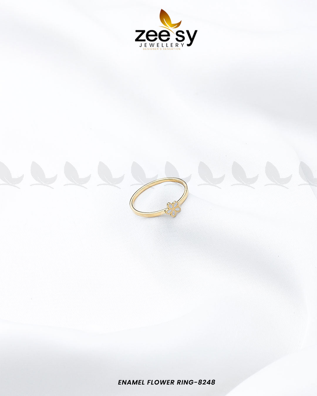 Enamel Flower Ring-8248 - Libasekhas