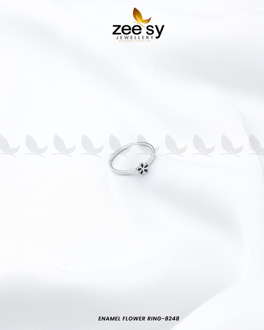 Enamel Flower Ring-8248 - Libasekhas