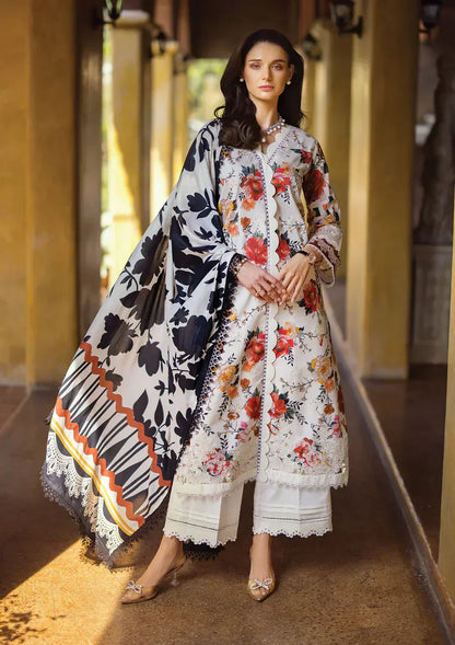 Elaf Premium | Print Chikankari 24 | ECT-02A MELROSE - House Of Anaya