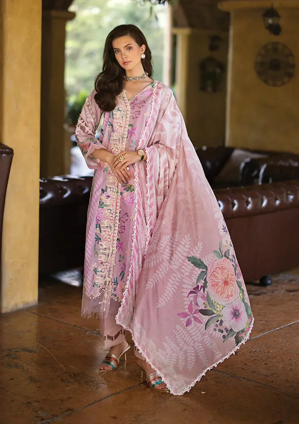 Elaf Premium | Print Chikankari 24 | ECT-04B DELPHINE - House Of Anaya