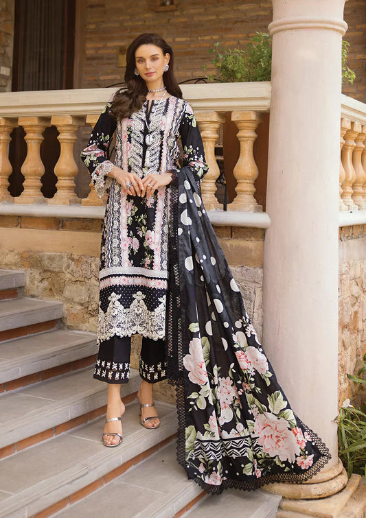 Elaf Premium | Print Chikankari 24 | ECT-05B WILD FLOWER - House Of Anaya