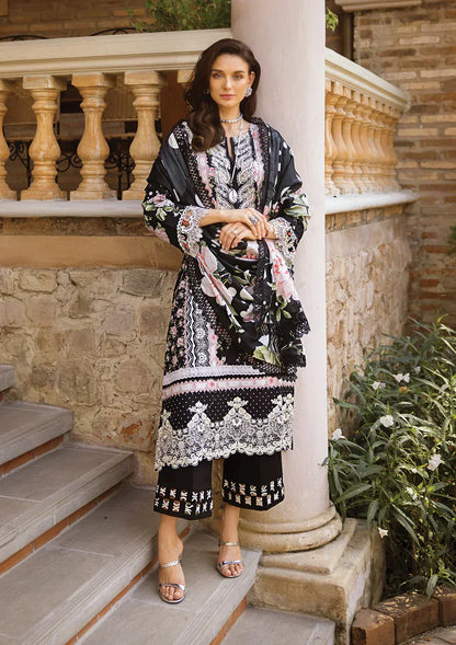 Elaf Premium | Print Chikankari 24 | ECT-05B WILD FLOWER - House Of Anaya