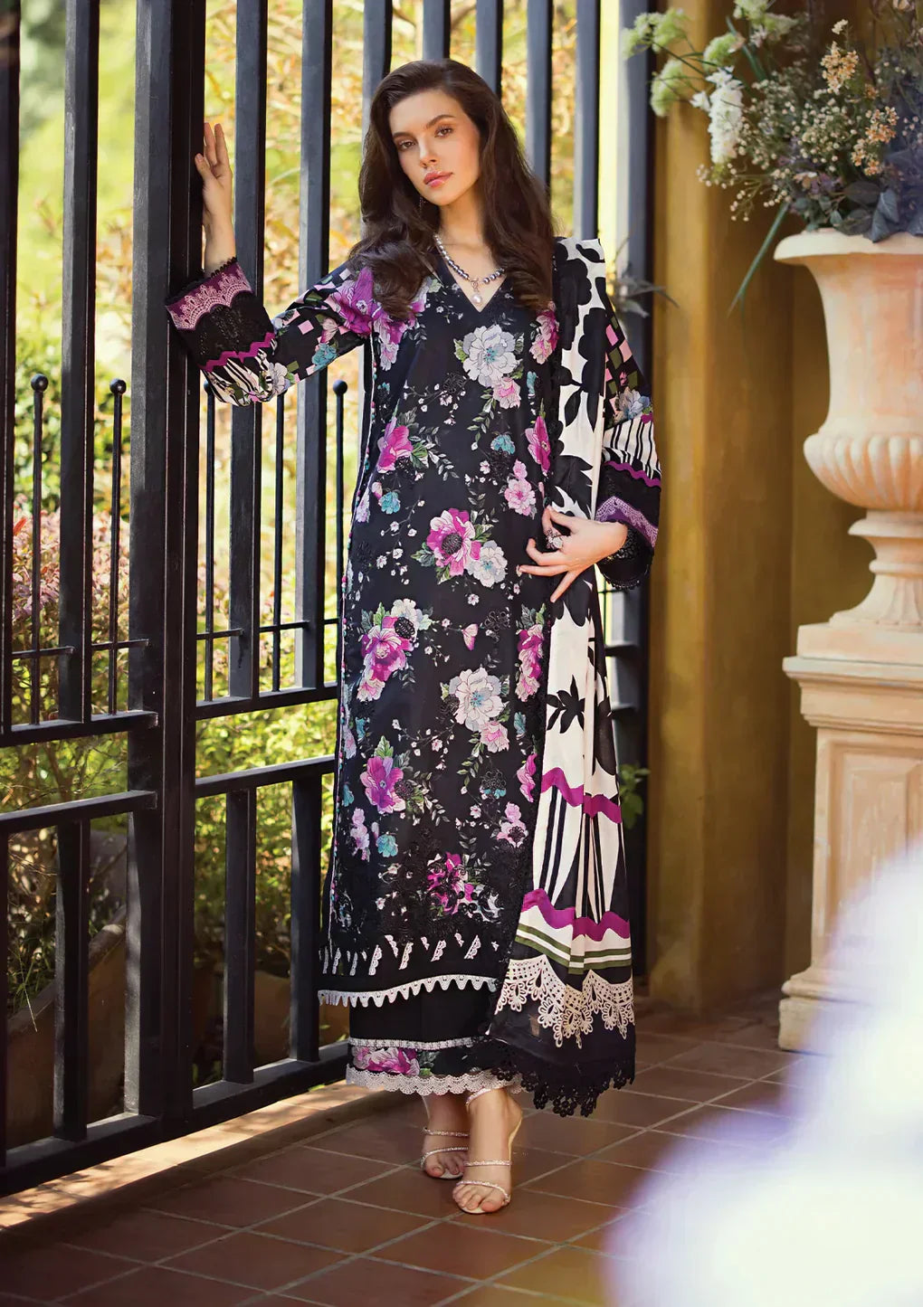 Elaf Premium | Print Chikankari 24 | ECT-02B DARIEN - House Of Anaya