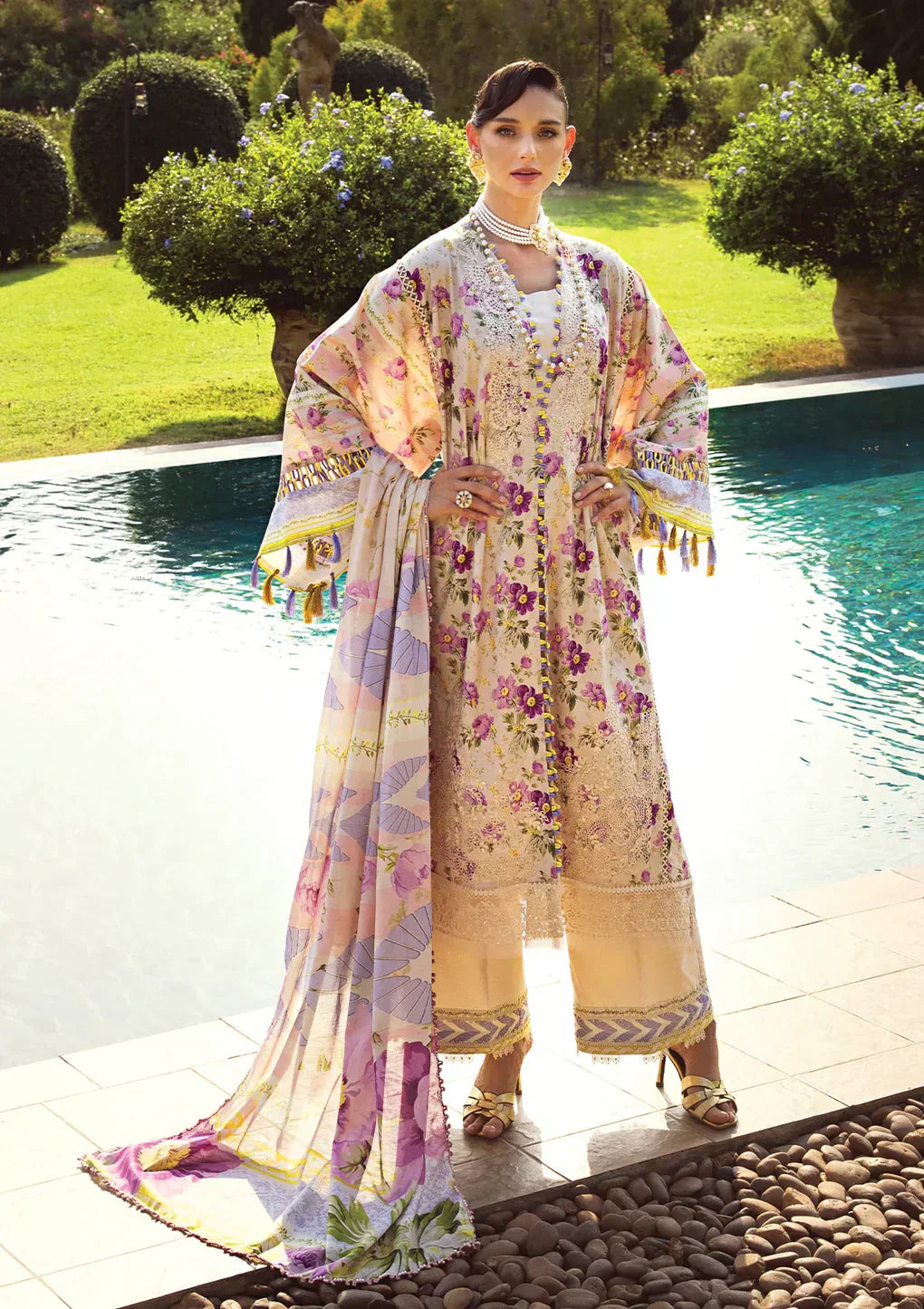 Elaf Premium | Print Chikankari 24 | ECT-06A RIVERDALE - House Of Anaya