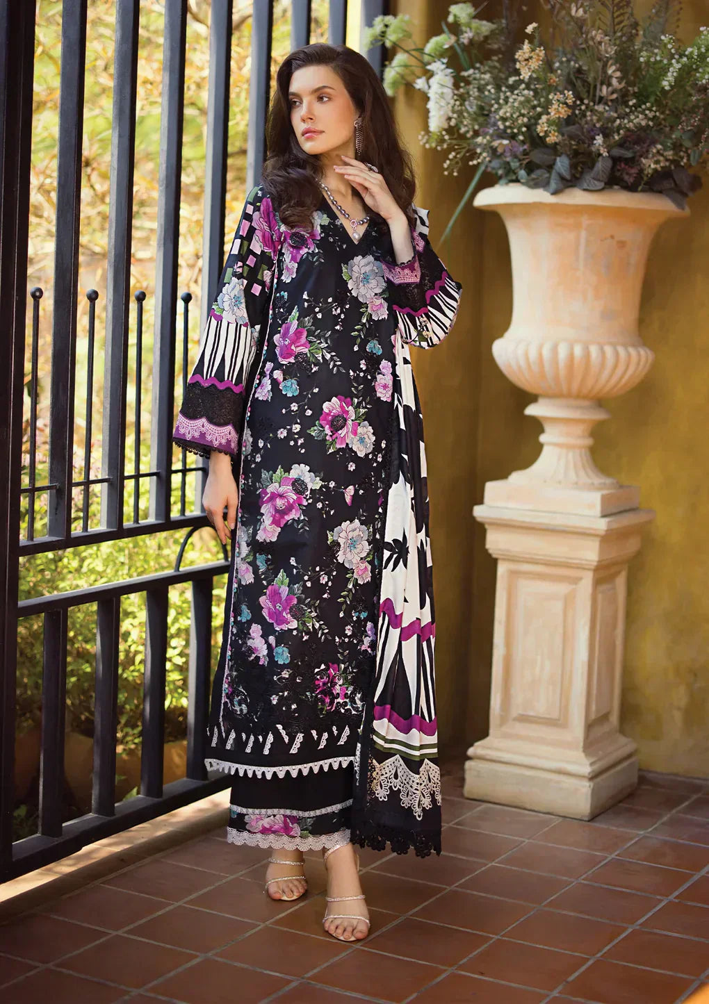 Elaf Premium | Print Chikankari 24 | ECT-02B DARIEN - House Of Anaya