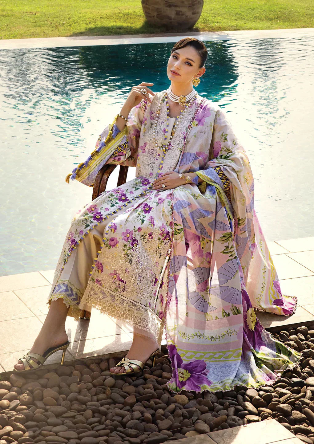 Elaf Premium | Print Chikankari 24 | ECT-06A RIVERDALE - House Of Anaya