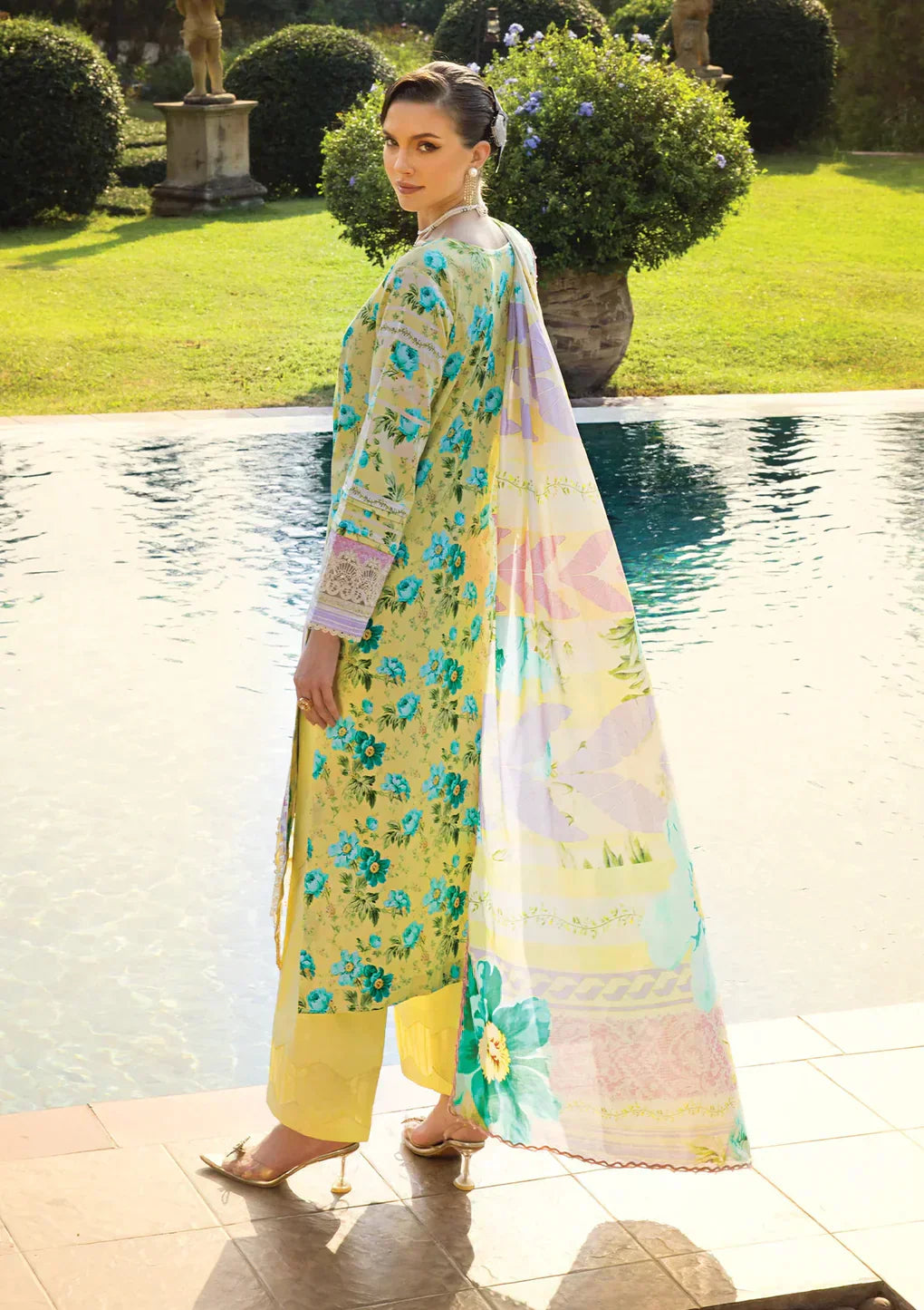 Elaf Premium | Print Chikankari 24 | ECT-06B MISTY SERENADE - House Of Anaya