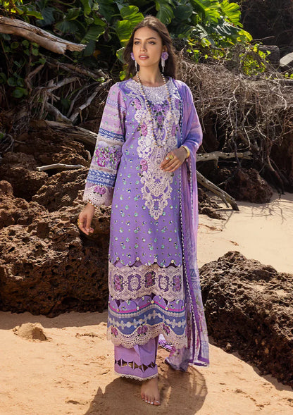 Elaf Premium | Signature Embroidered Lawn 24 | ESL-04A MADEMOISELLE - House Of Anaya
